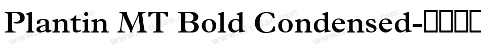 Plantin MT Bold Condensed字体转换